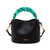 Women's Small All Seasons Pu Leather Solid Color Basic Bucket Lock Clasp Handbag