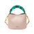 Women's Small All Seasons Pu Leather Solid Color Basic Bucket Lock Clasp Handbag