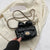 Women's Small All Seasons Pu Leather Solid Color Classic Style Square Lock Clasp Shoulder Bag