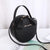 Women's Small All Seasons Pu Leather Solid Color Elegant Classic Style Round Zipper Shoulder Bag Handbag