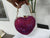 Women's Small Arylic Solid Color Elegant Classic Style Heart-shaped Hook Loop Evening Bag