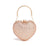 Women's Small Arylic Solid Color Elegant Classic Style Heart-shaped Hook Loop Evening Bag