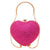 Women's Small Arylic Solid Color Elegant Classic Style Heart-shaped Hook Loop Evening Bag