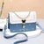 Women's Small Bag Pu Leather Color Block Fashion Square Zipper Crossbody Bag