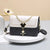 Women's Small Bag Pu Leather Color Block Fashion Square Zipper Crossbody Bag