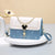 Women's Small Bag Pu Leather Color Block Fashion Square Zipper Crossbody Bag