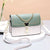 Women's Small Bag Pu Leather Color Block Fashion Square Zipper Crossbody Bag