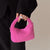 Women's Small Braid Solid Color Streetwear Weave Pillow Shape Magnetic Buckle Handbag