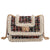 Women's Small Canvas Color Block Elegant Square Lock Clasp Shoulder Bag Crossbody Bag Square Bag