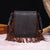 Women's Small Cotton And Linen Geometric Ethnic Style Tassel Square Flip Cover Straw Bag