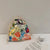 Women's Small Cotton Flower Streetwear String Cosmetic Bag