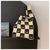 Women's Small Knit Color Block Classic Style Square Open Shoulder Bag