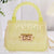 Women's Small PVC Solid Color Streetwear Square Lock Clasp Crossbody Bag