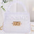 Women's Small PVC Solid Color Streetwear Square Lock Clasp Crossbody Bag