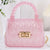 Women's Small PVC Solid Color Streetwear Square Lock Clasp Crossbody Bag