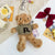 Women's Small Plush Bear Cute Zipper Crossbody Bag