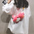 Women's Small Plush Dinosaur Cute Zipper Shoulder Bag Phone Wallets Crossbody Bag