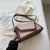 Women's Small Pu Leather Color Block Classic Style Flip Cover Crossbody Bag