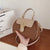 Women's Small Pu Leather Color Block Elegant Flip Cover Square Bag