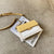 Women's Small Pu Leather Color Block Elegant Square Flip Cover Shoulder Bag Crossbody Bag Square Bag