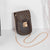 Women's Small Pu Leather Color Block Fashion Square Lock Clasp Crossbody Bag Chain Bag