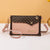 Women's Small Pu Leather Color Block Fashion Square Zipper Crossbody Bag