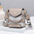 Women's Small Pu Leather Color Block Lattice Streetwear Square Magnetic Buckle Crossbody Bag