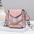 Women's Small Pu Leather Color Block Lattice Streetwear Square Magnetic Buckle Crossbody Bag