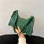 Women's Small Pu Leather Crocodile Fashion Square Zipper Underarm Bag