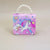 Women's Small Pu Leather  Cute Beading Square Flip Cover Coin Purse