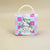 Women's Small Pu Leather  Cute Beading Square Flip Cover Coin Purse