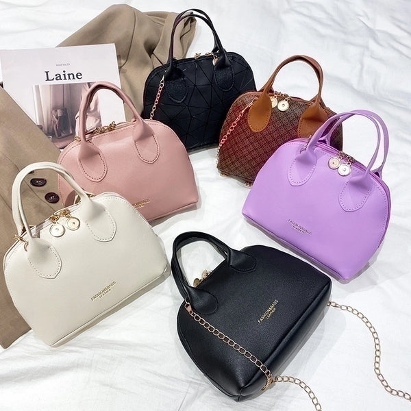 Women's Small Pu Leather Fashion Dome Bag