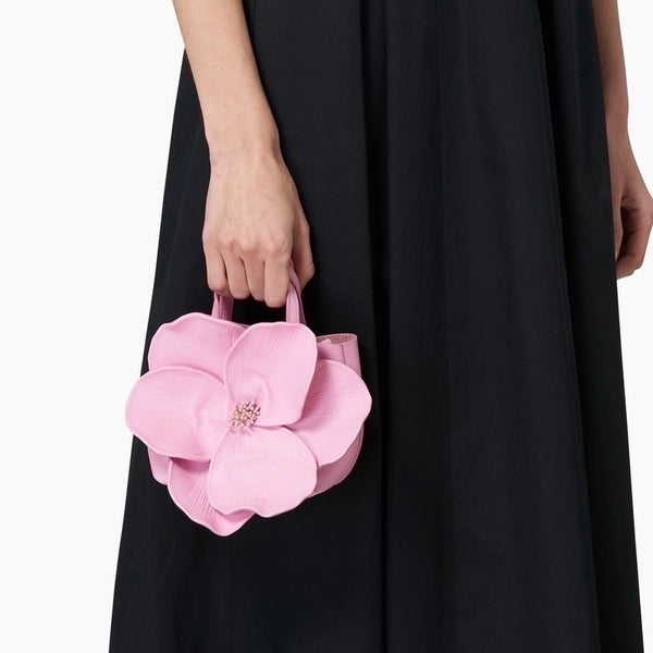 Women's Small Pu Leather Flower Streetwear Open Handbag