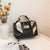 Women's Small Pu Leather Geometric Fashion Ribbon Square Lock Clasp Crossbody Bag