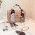 Women's Small Pu Leather Geometric Fashion Ribbon Square Lock Clasp Crossbody Bag