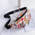 Women's Small Pu Leather Geometric Zebra Leopard Fashion Dumpling Shape Zipper Fanny Pack