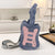 Women's Small Pu Leather Guitar Fashion Zipper Crossbody Bag