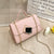 Women's Small Pu Leather Lingge Fashion Square Magnetic Buckle Crossbody Bag