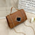 Women's Small Pu Leather Lingge Fashion Square Magnetic Buckle Crossbody Bag