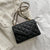 Women's Small Pu Leather Lingge Streetwear Square Magnetic Buckle Crossbody Bag