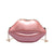 Women's Small Pu Leather Lips Fashion Profiled Zipper Chain Bag