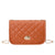 Women's Small Pu Leather Solid Color Basic Classic Style Square Flip Cover Crossbody Bag