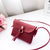 Women's Small Pu Leather Solid Color Basic Square Flip Cover Shoulder Bag Crossbody Bag