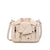 Women's Small Pu Leather Solid Color Basic Square Lock Clasp Crossbody Bag