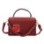 Women's Small Pu Leather Solid Color Basic Square Zipper Shoulder Bag Handbag Crossbody Bag