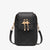 Women's Small Pu Leather Solid Color Basic Streetwear Square Zipper Buckle Shoulder Bag Phone Wallets Crossbody Bag