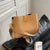 Women's Small Pu Leather Solid Color Basic Zipper Crossbody Bag Bucket Bag