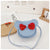 Women's Small Pu Leather Solid Color Bow Knot Cute Round Flip Cover Crossbody Bag