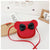 Women's Small Pu Leather Solid Color Bow Knot Cute Round Flip Cover Crossbody Bag