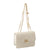 Women's Small Pu Leather Solid Color Classic Style Square Flip Cover Shoulder Bag